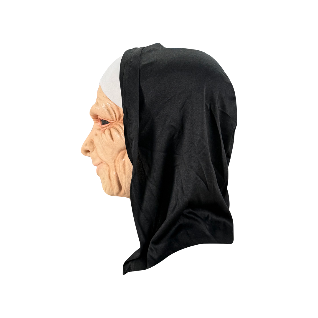 Scary Nun Robber Halloween Mask – Creepy Halloween Heist Mask for Horror Cosplay & Costume