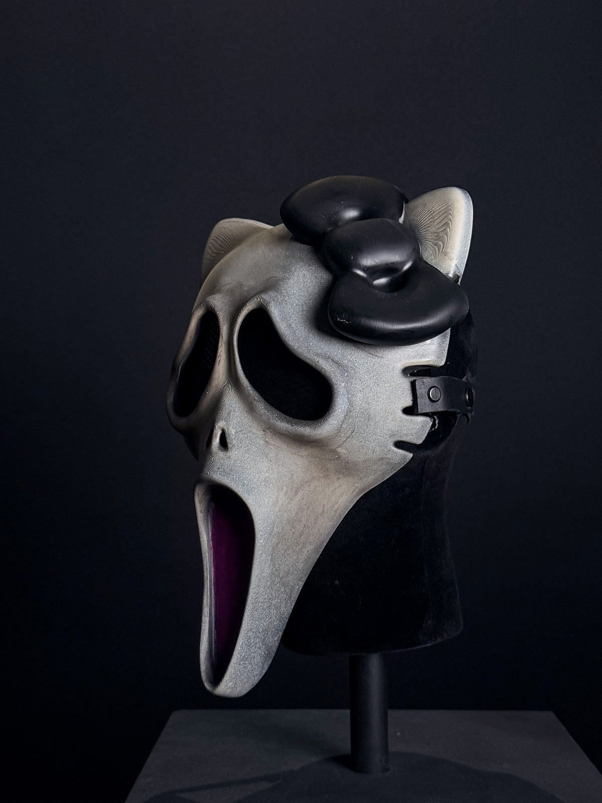 Nightmare Bloom custom wearable mask — left side view