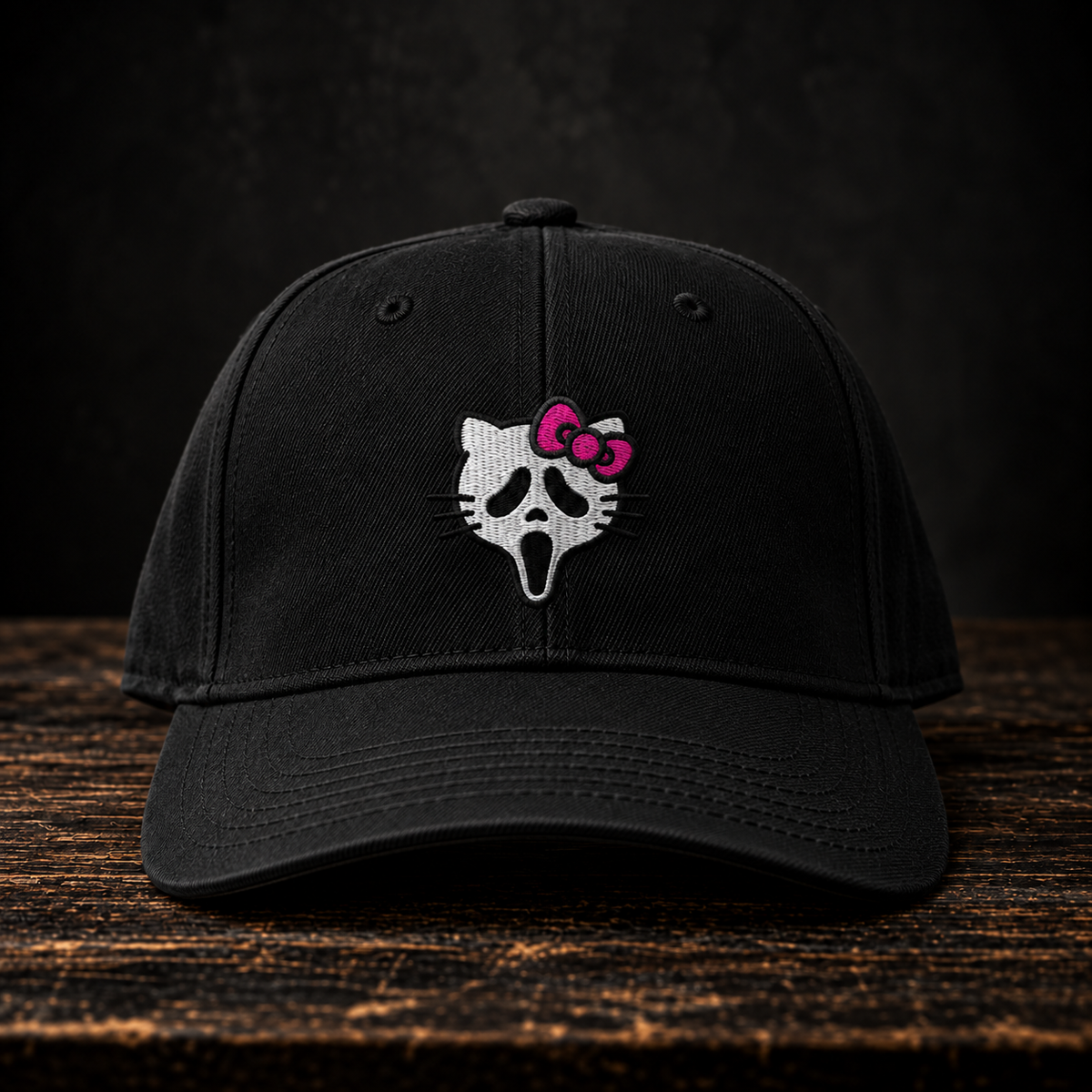 Nightmare Bloom embroidered black snapback